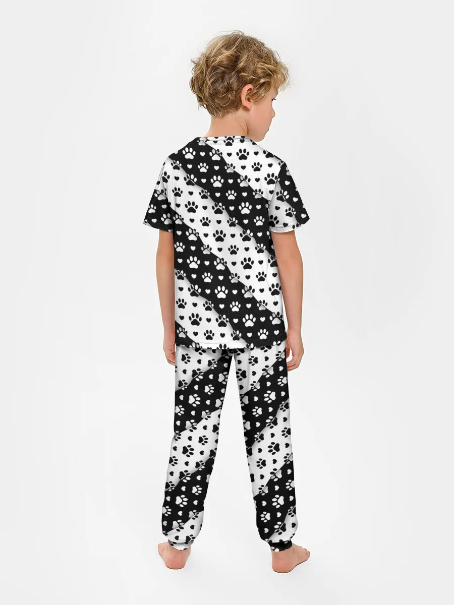 Детская пижама с брюками / Следы от Лап