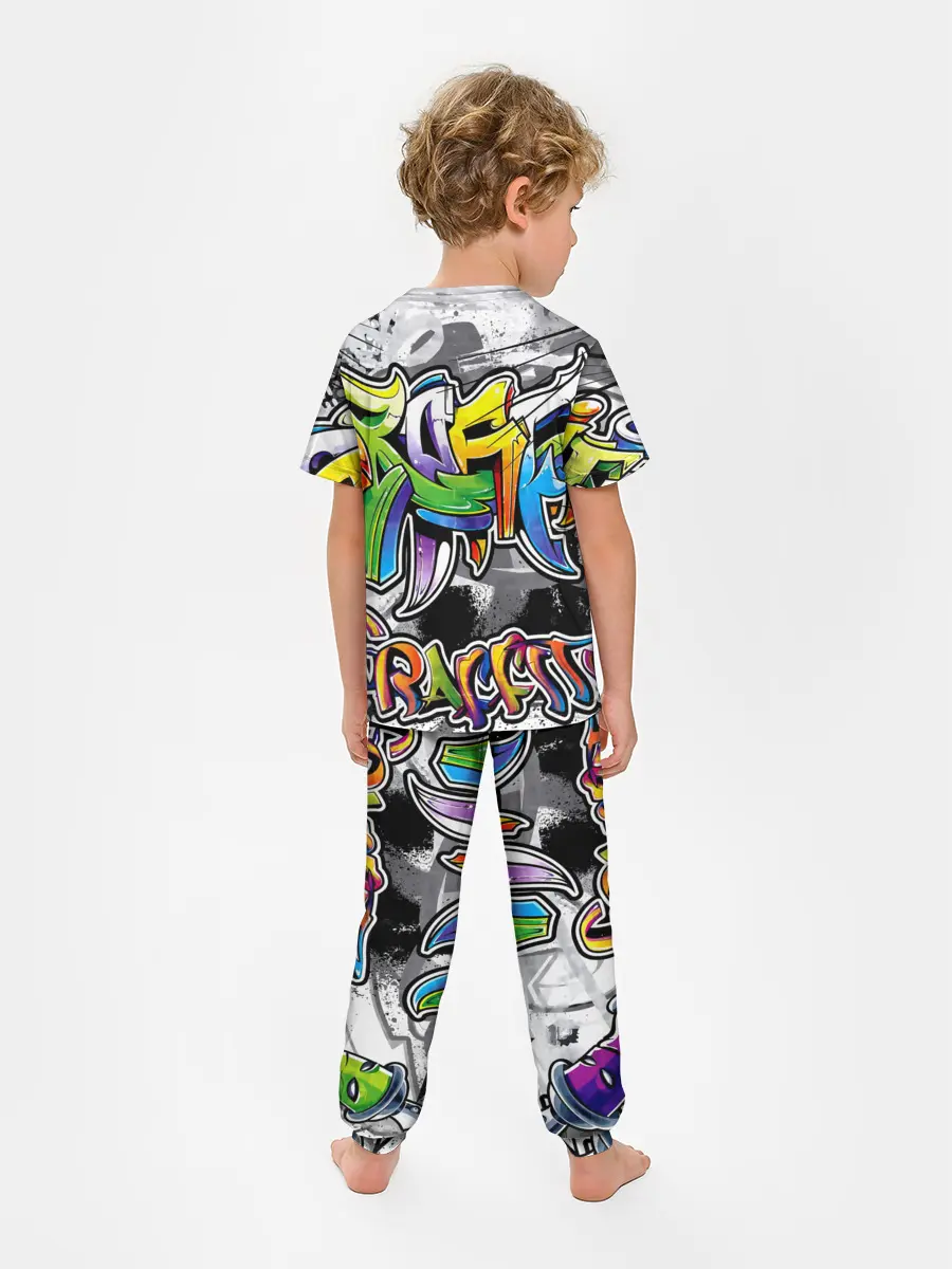 Детская пижама с брюками / city street