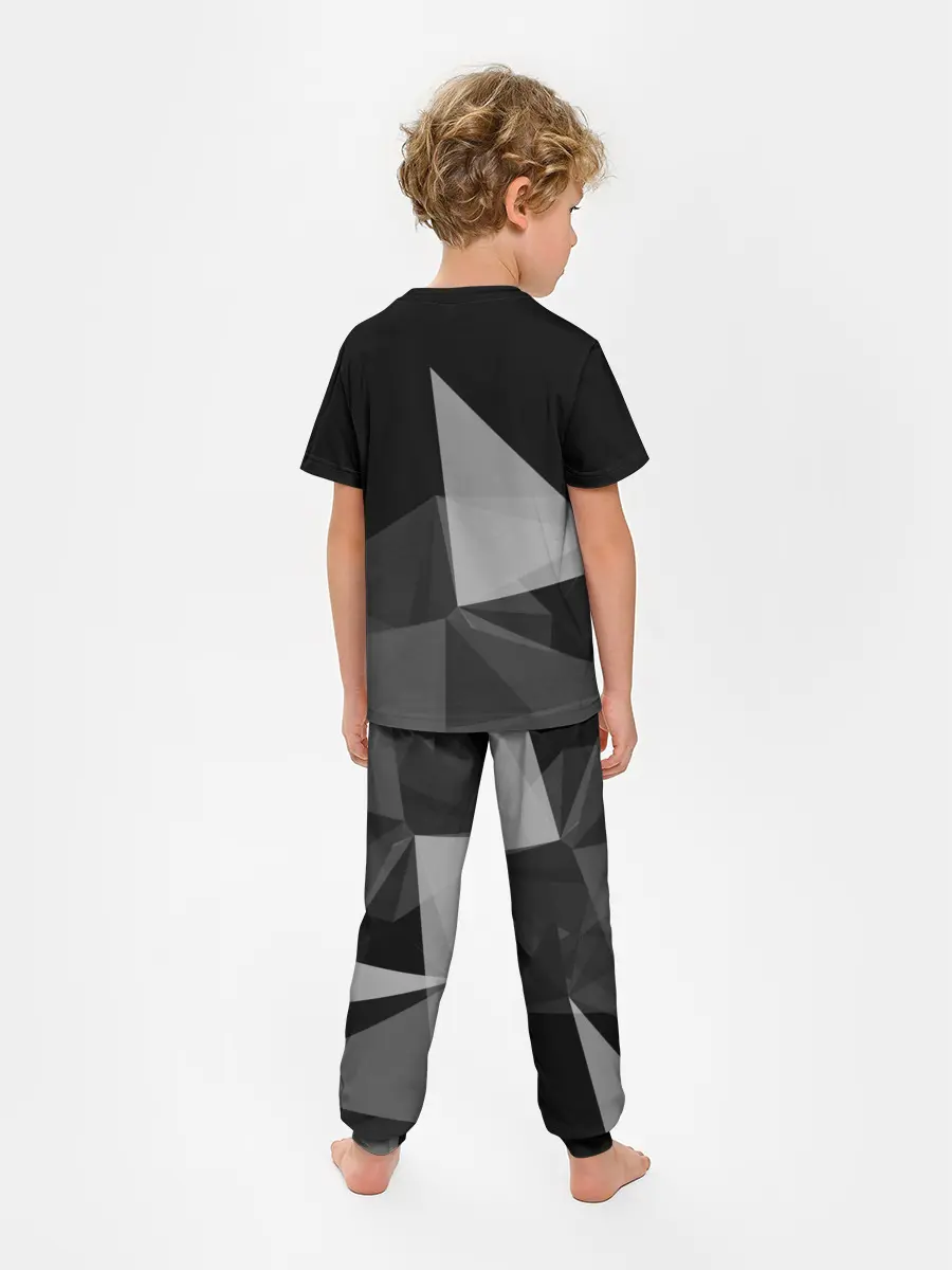 Детская пижама с брюками / Camo - Black & White
