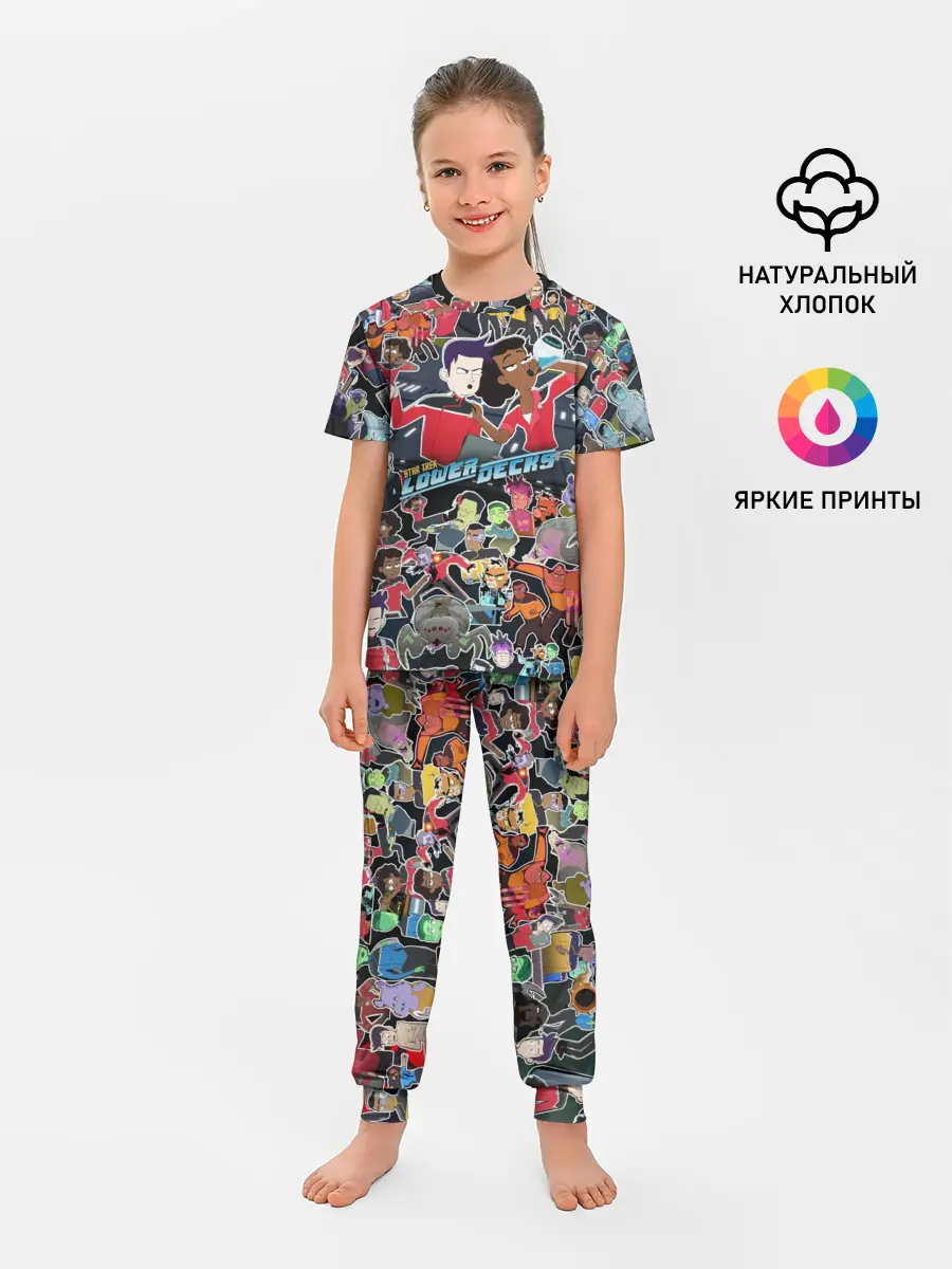 Детская пижама с брюками / Нижние палубы стикерпак