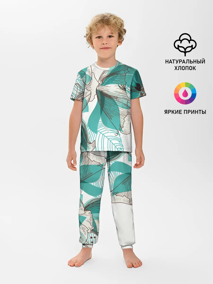 Детская пижама с брюками / Цветок