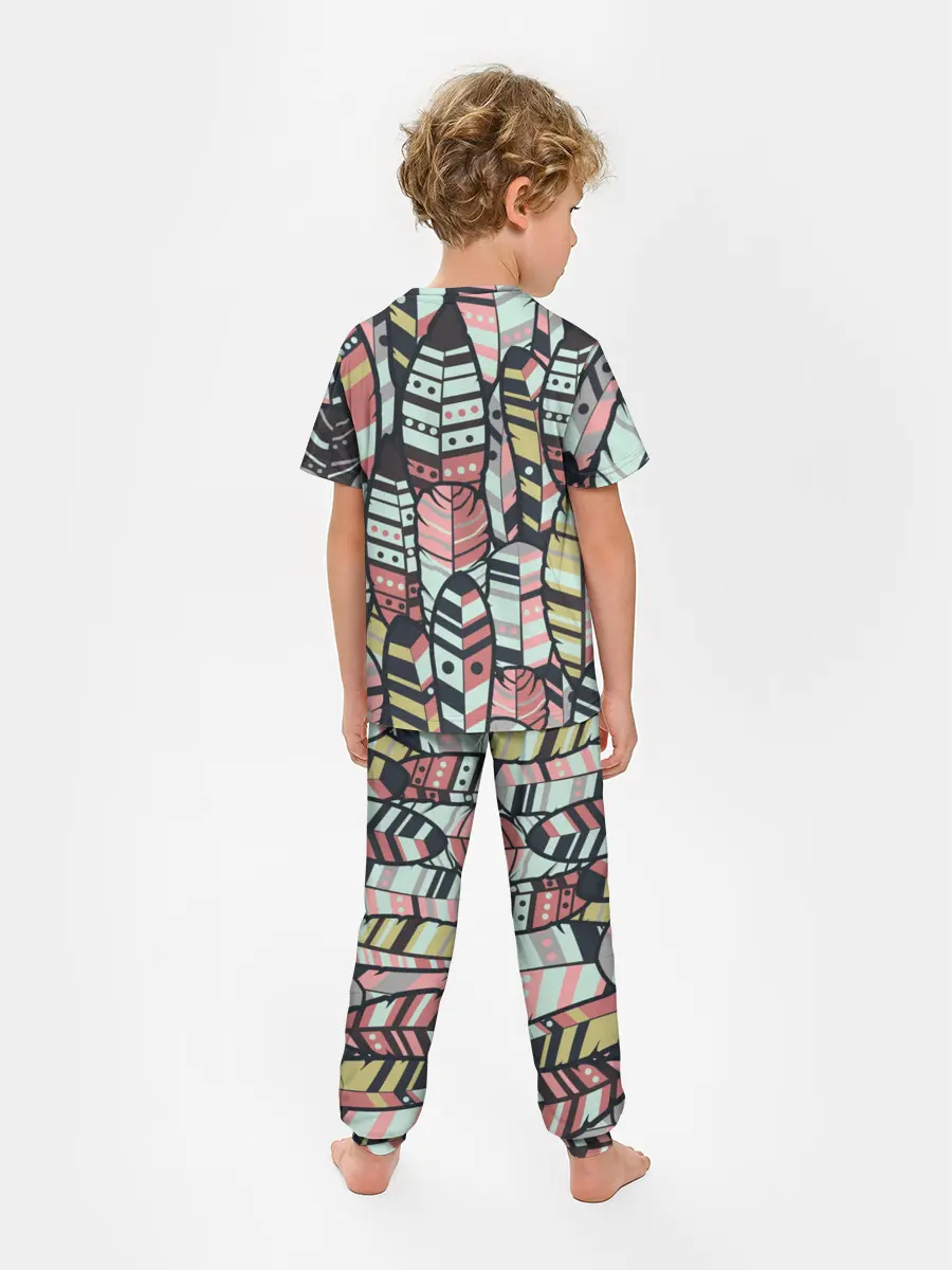 Детская пижама с брюками / Индейские перья