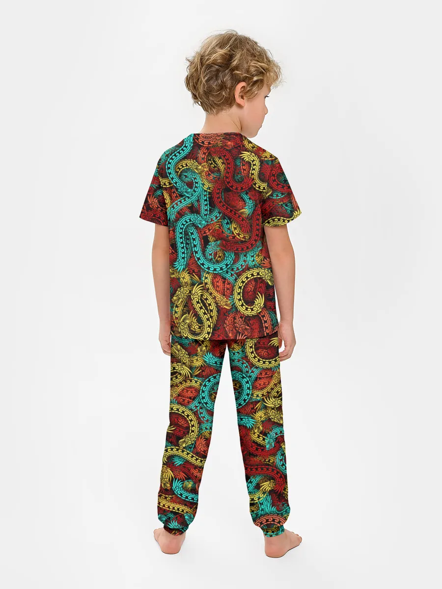 Детская пижама с брюками / Кетцалькоатли