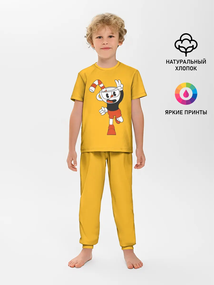 Детская пижама с брюками / CUPHEAD
