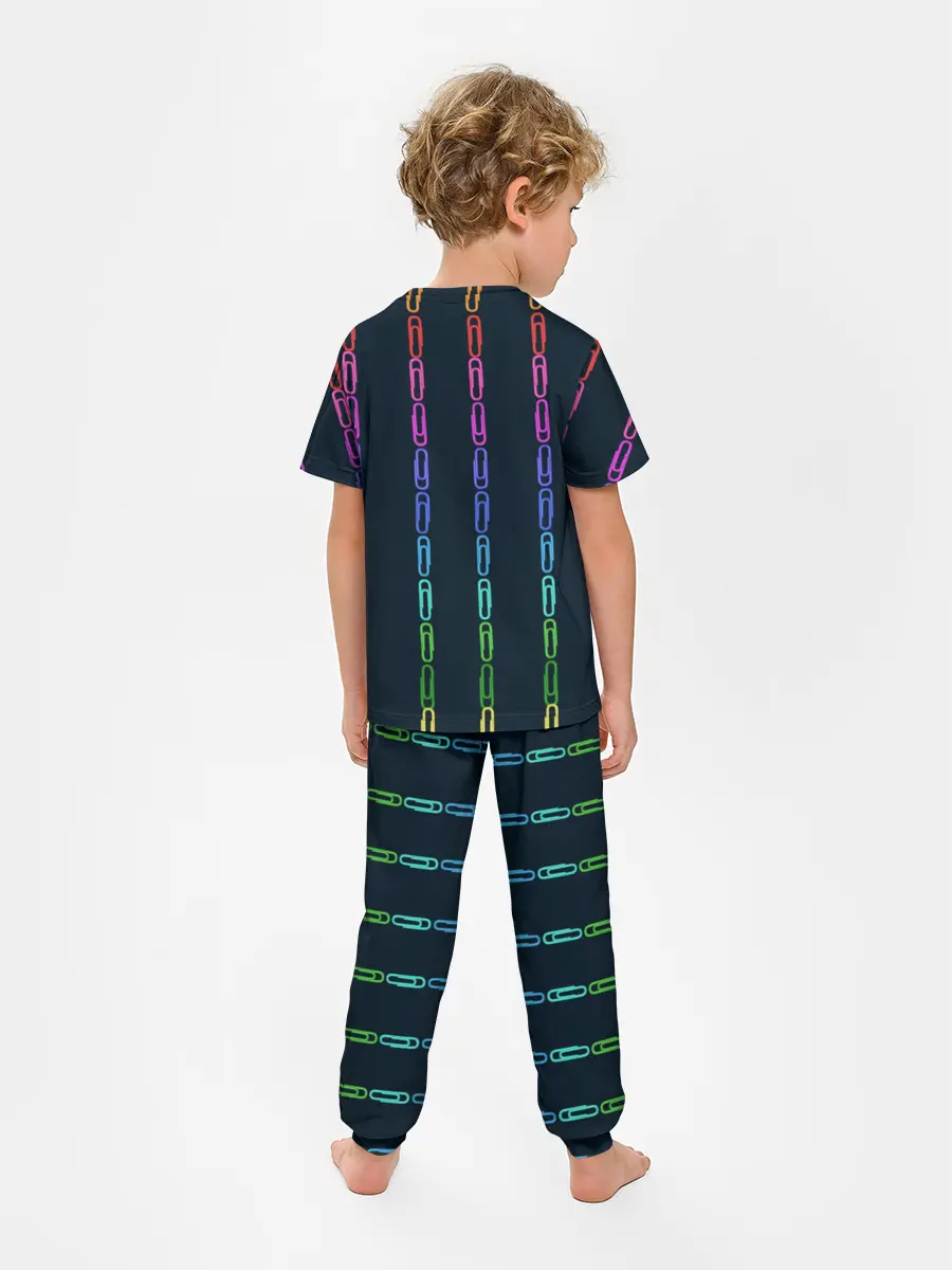 Детская пижама с брюками / скрепки