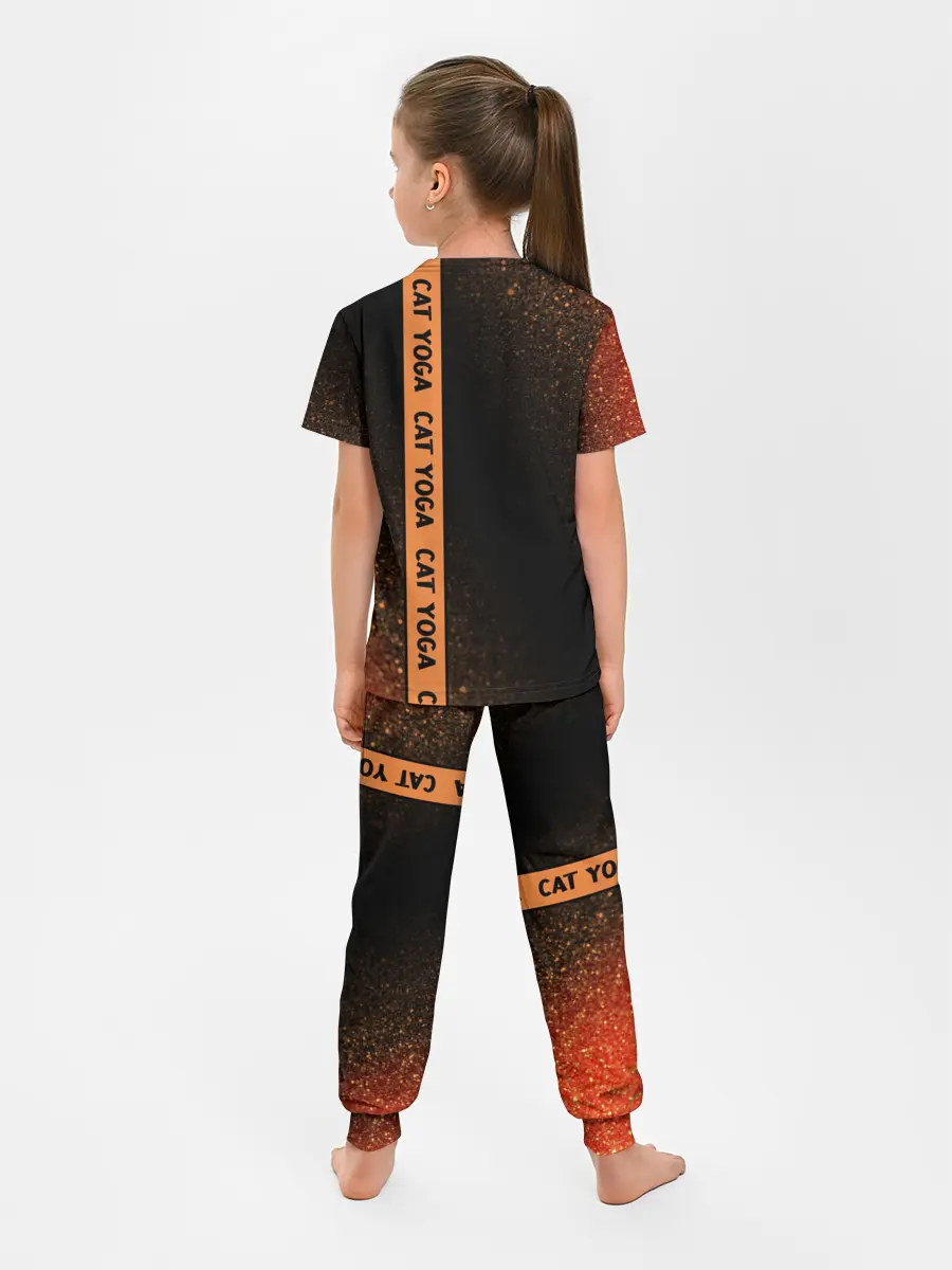 Детская пижама с брюками / Йога Кошка - Шум