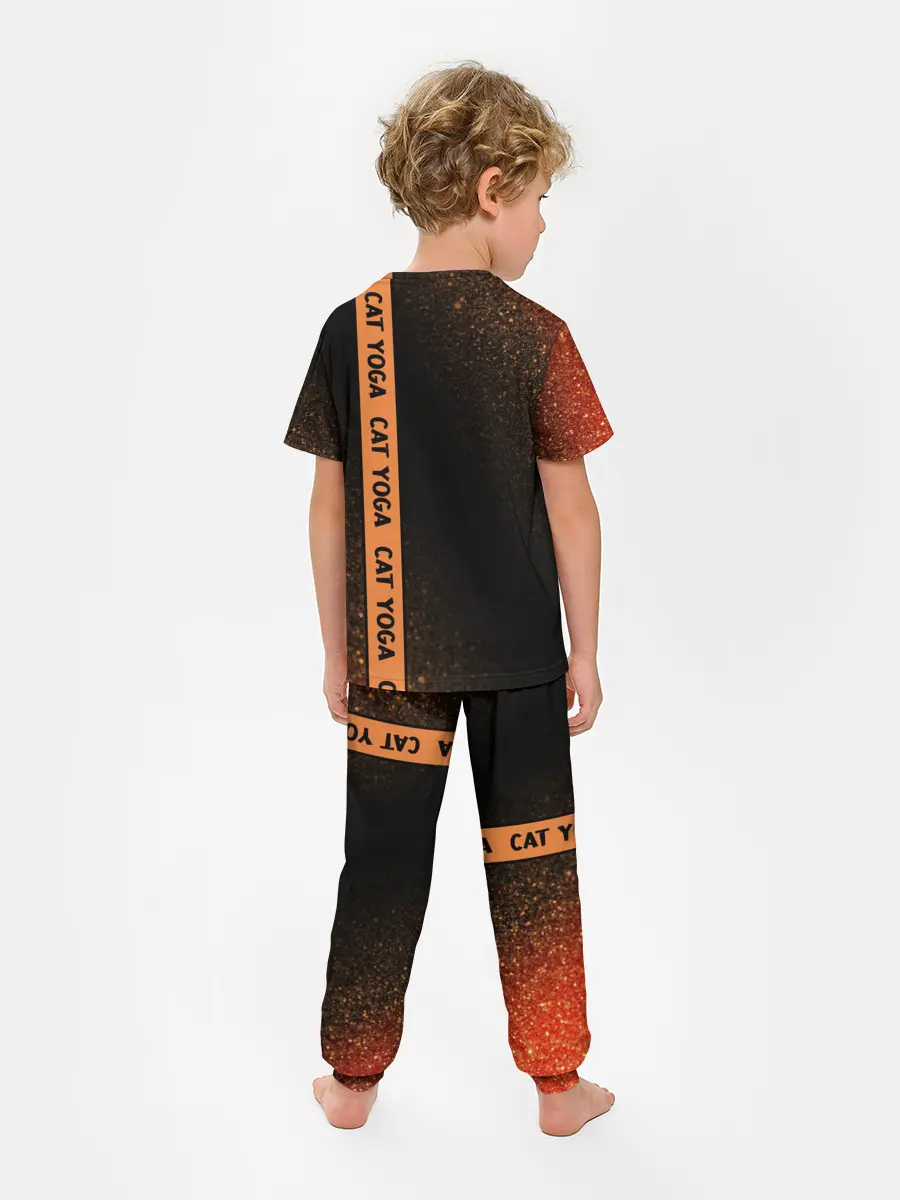 Детская пижама с брюками / Йога Кошка - Шум