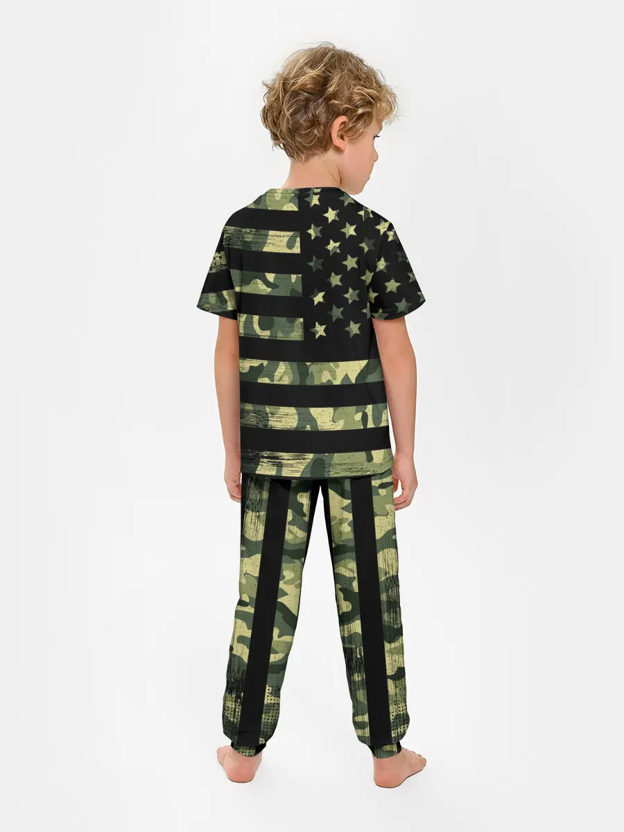 Детская пижама с брюками / American Flag Camo