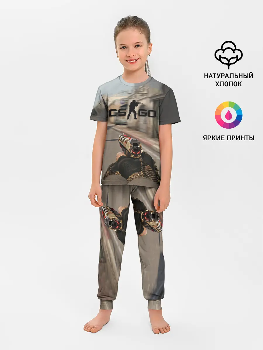Детская пижама с брюками / CS:GO - Ominous Look | Зловещий взгляд