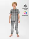 Детская пижама с брюками / Черная клеточка