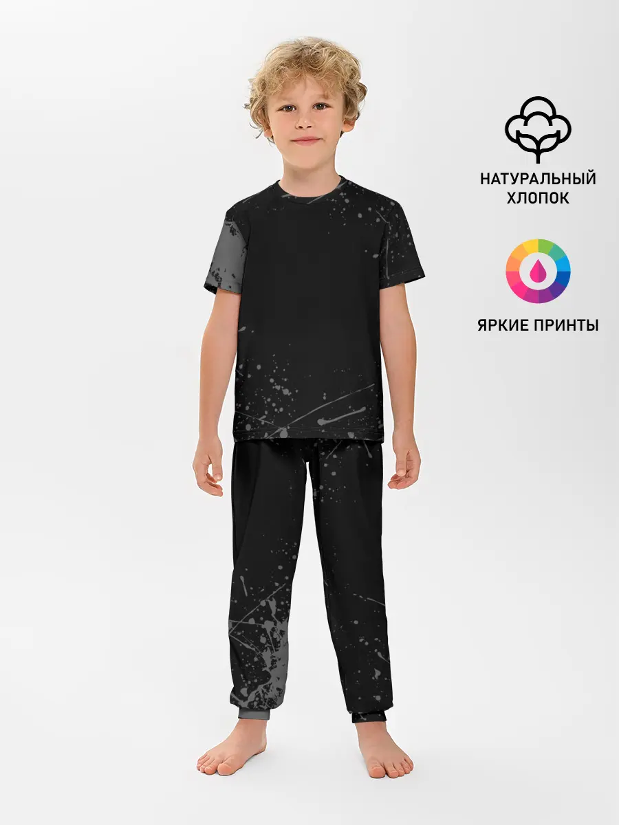Детская пижама с брюками / СЕРЫЕ БРЫЗГИ | GREY SPRAY