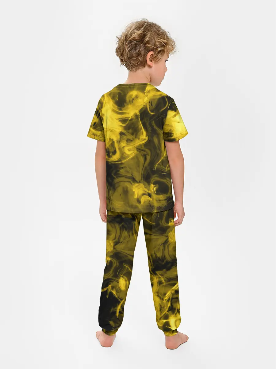 Детская пижама с брюками / Желтый Неоновый Дым