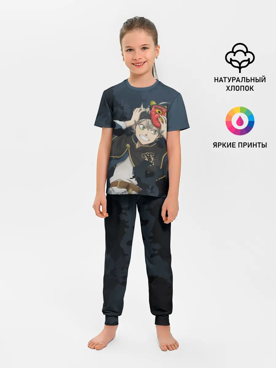 Детская пижама с брюками / Черный клевер