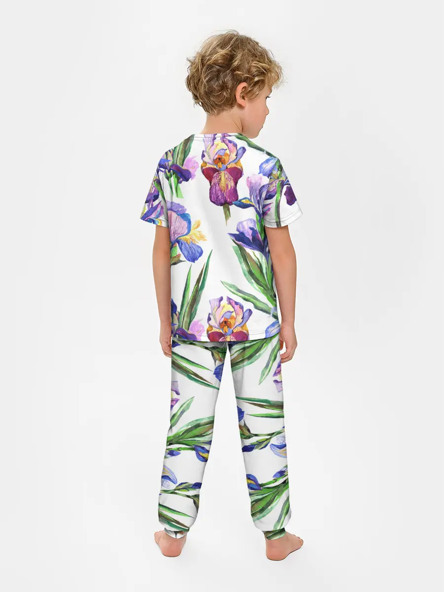 Детская пижама с брюками / Ирисы