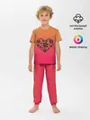 Детская пижама с брюками / сердечко из следов собаки