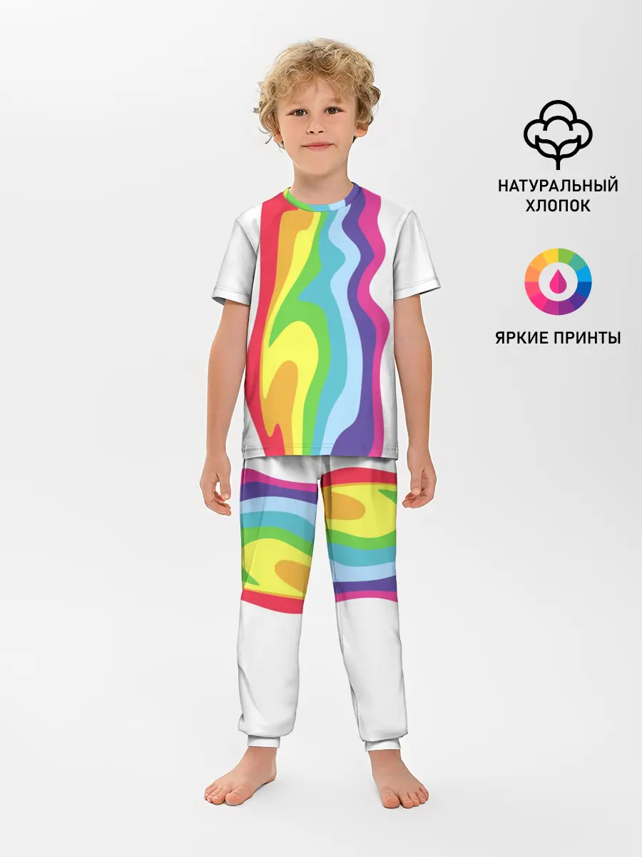 Детская пижама с брюками / Радуга