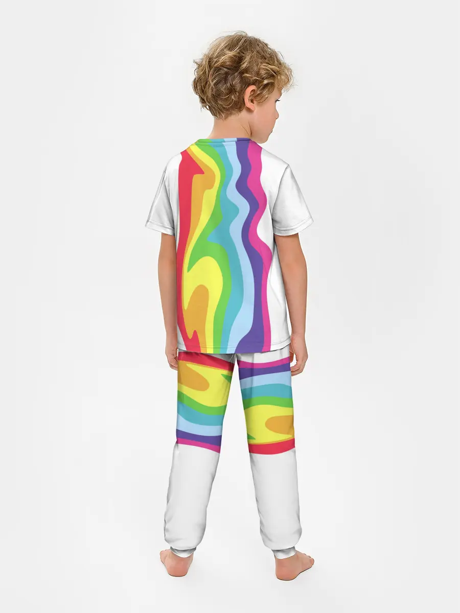 Детская пижама с брюками / Радуга