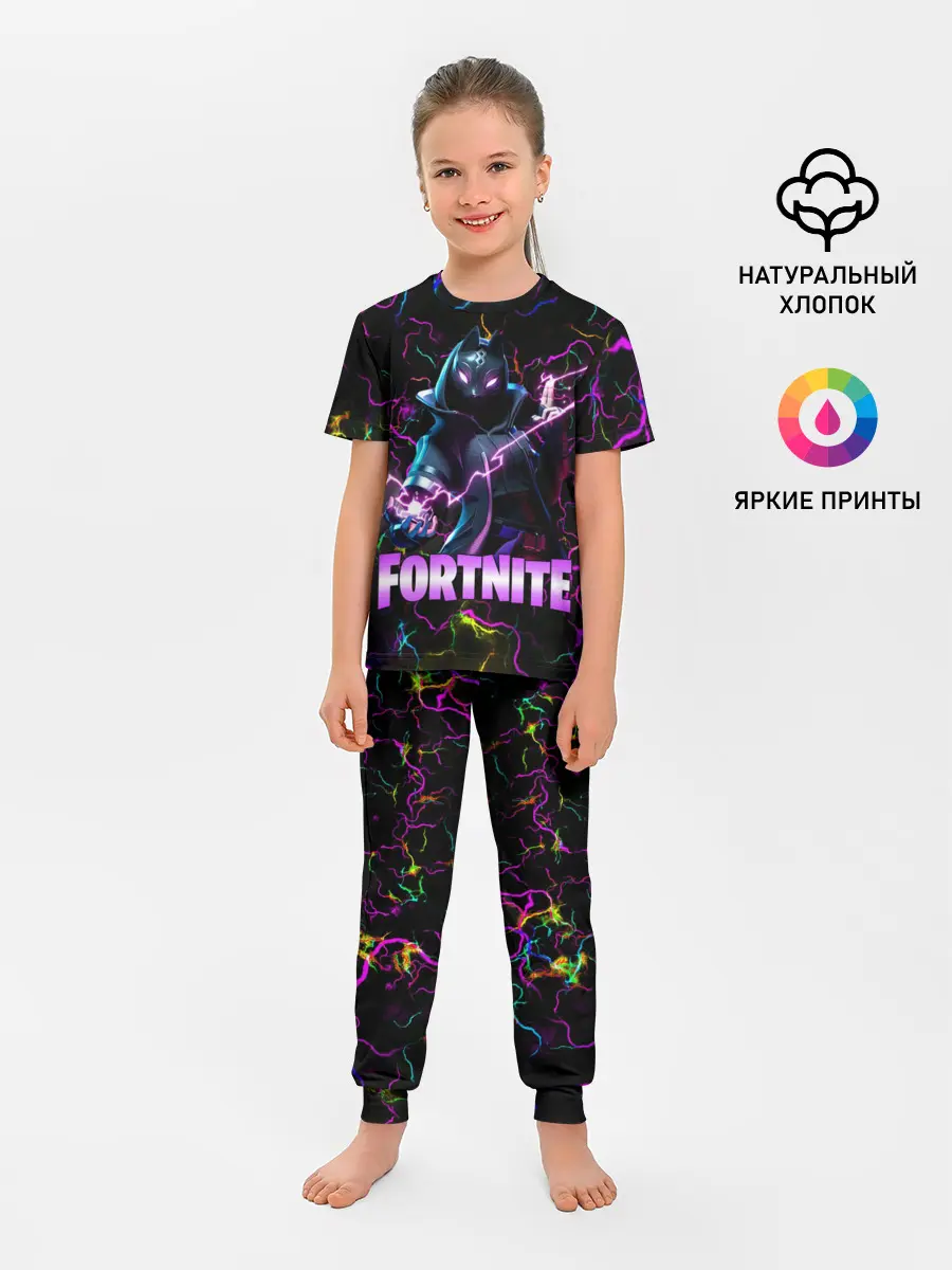 Детская пижама с брюками / Fortnite | Молнии