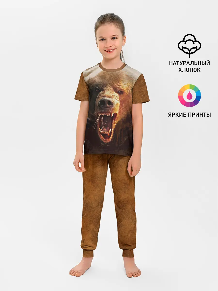 Детская пижама с брюками / Медведь