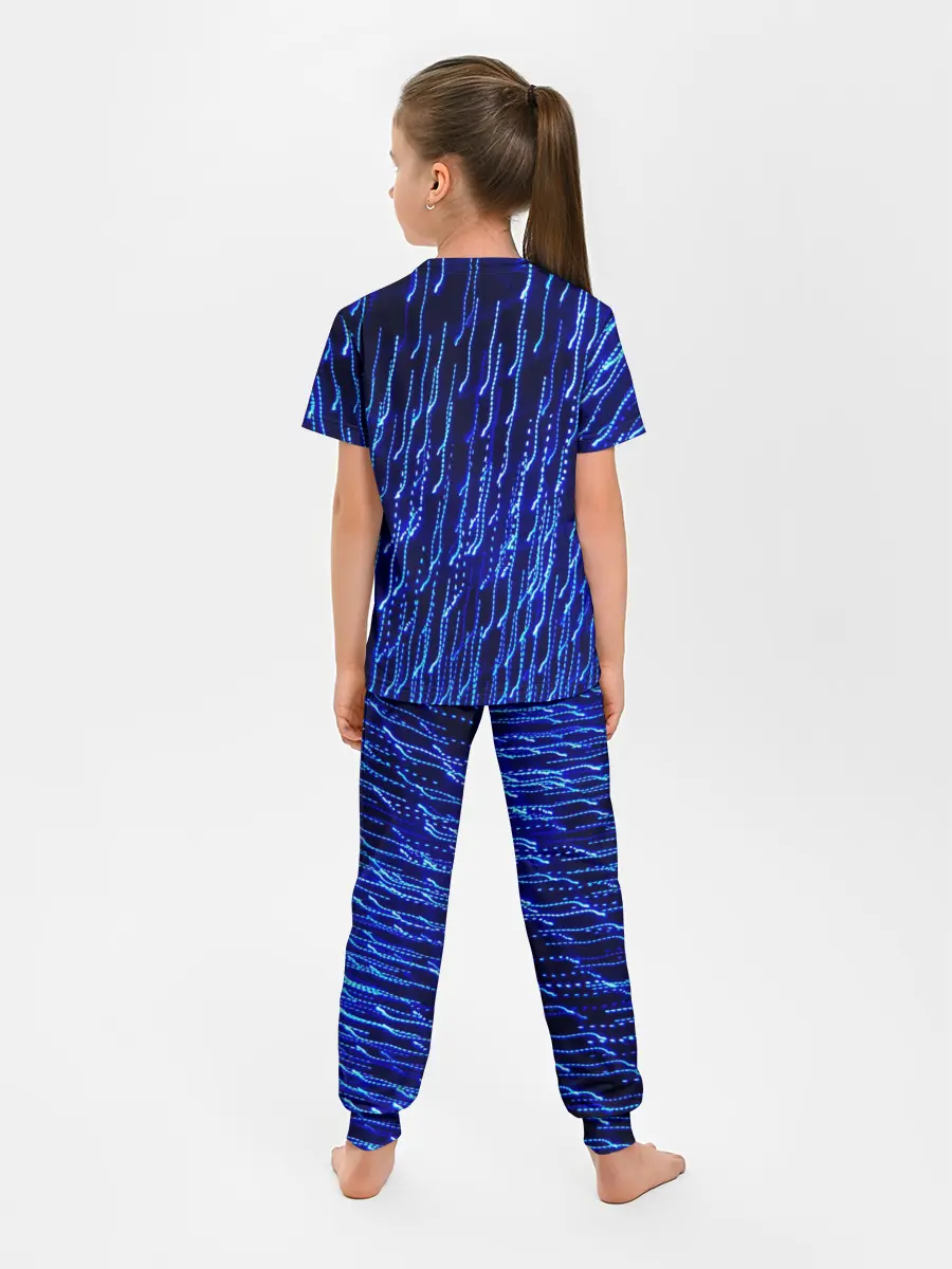 Детская пижама с брюками / Neon rain