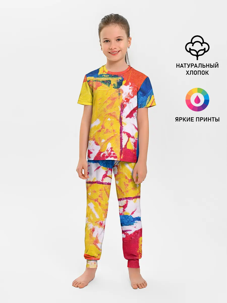 Детская пижама с брюками / Красочное счастье