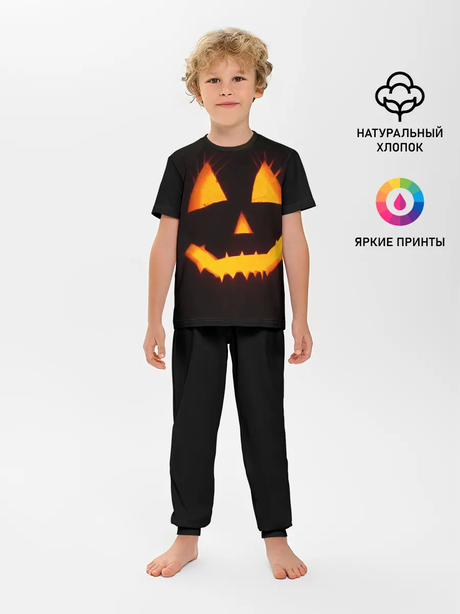 Детская пижама с брюками / helloween | pumpkin jack