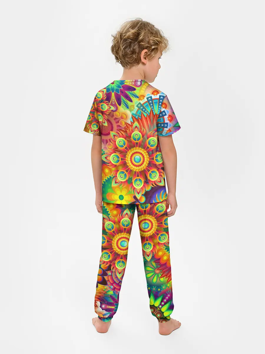 Детская пижама с брюками / Психоделия | Яркая