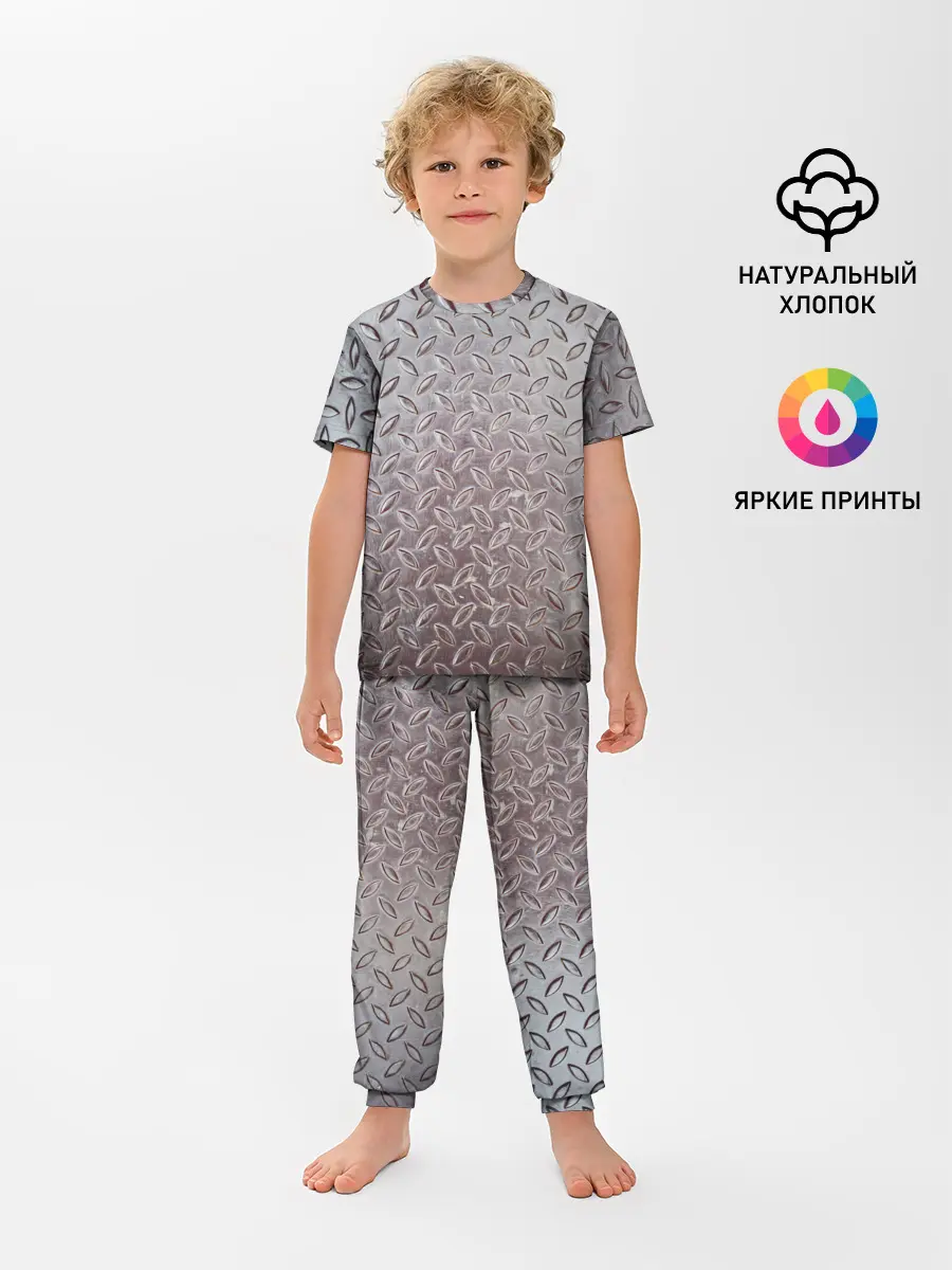 Детская пижама с брюками / Стальной костюм