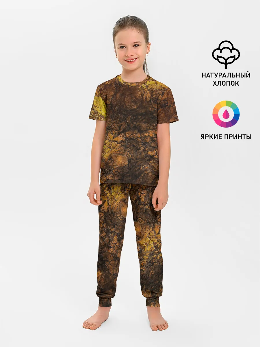 Детская пижама с брюками / Абстрактный узор текстура