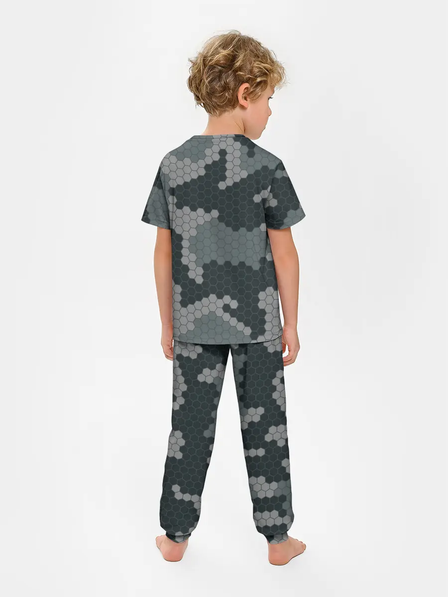Детская пижама с брюками / КАМУФЛЯЖ СОТЫ