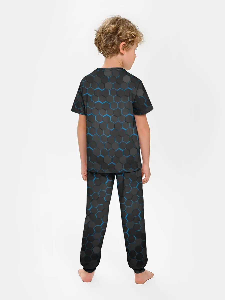 Детская пижама с брюками / OCTAGON голубой