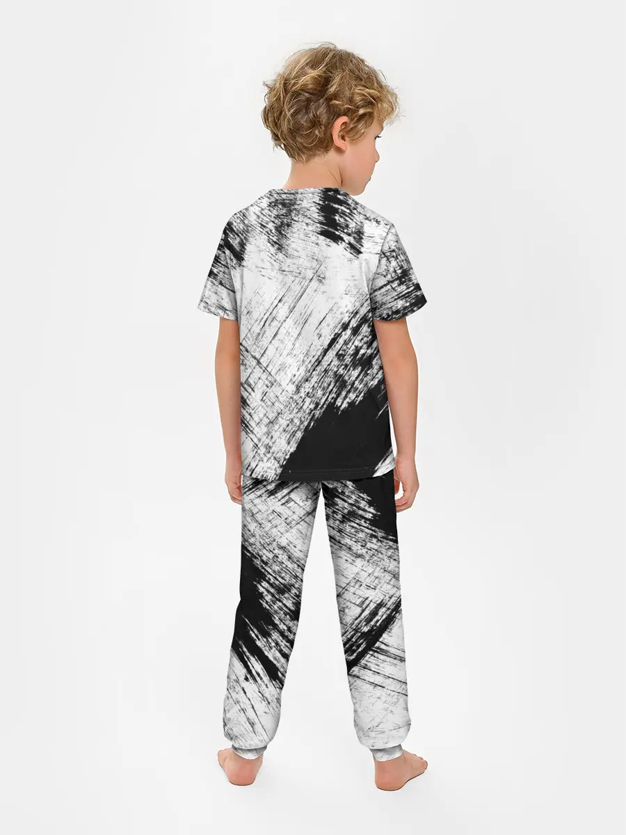 Детская пижама с брюками / Штриховка