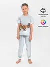 Детская пижама с брюками / Зимняя лисичка