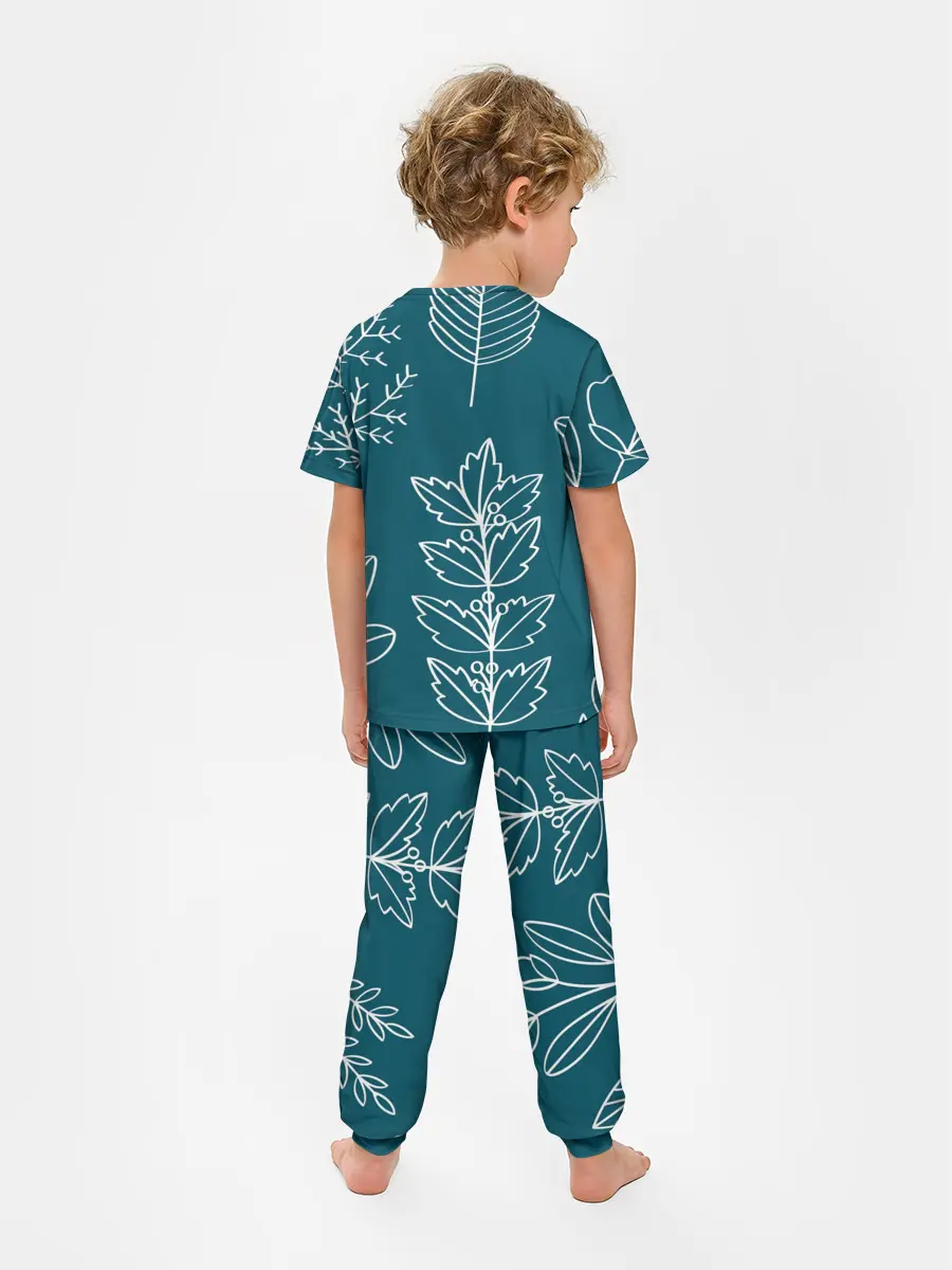 Детская пижама с брюками / Цветы