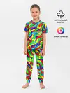 Детская пижама с брюками / Красочные узоры/абстракционизм