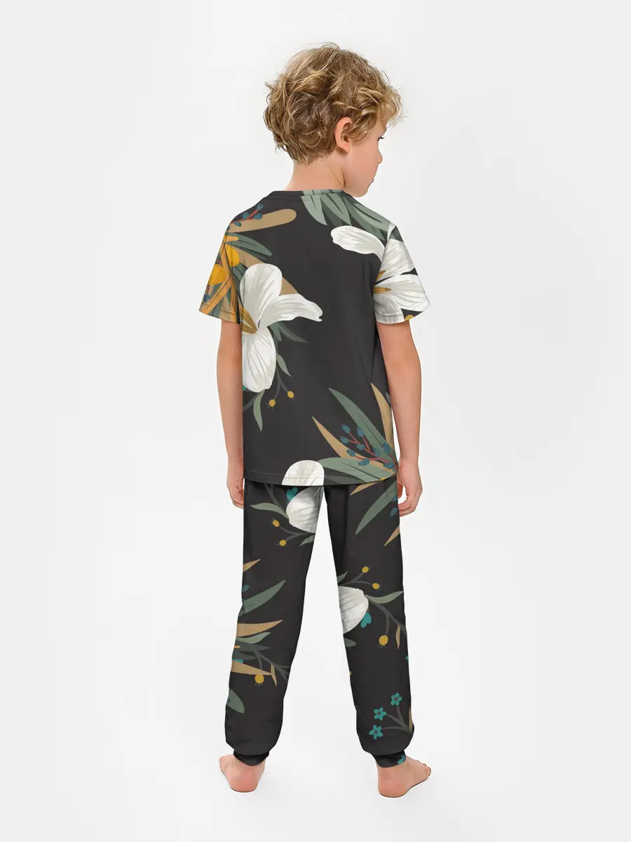 Детская пижама с брюками / Цветочный арт