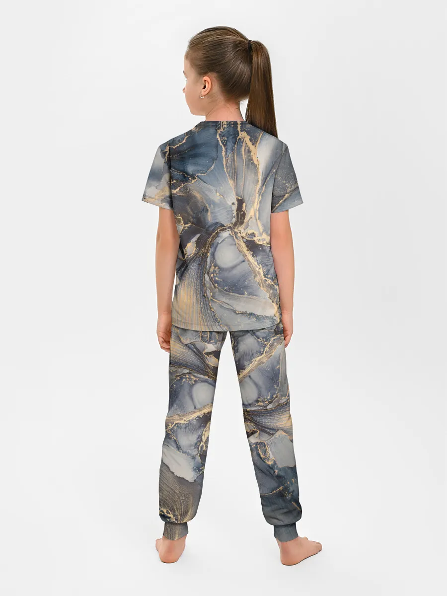 Детская пижама с брюками / Fluid art ink mix
