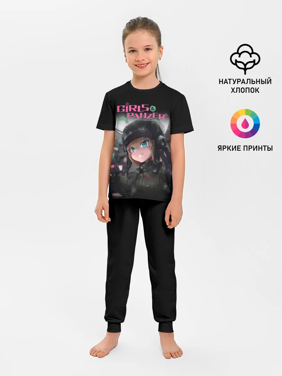 Детская пижама с брюками / Девушки и танки | Girls und Panzer