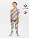 Детская пижама с брюками / Радужные волны