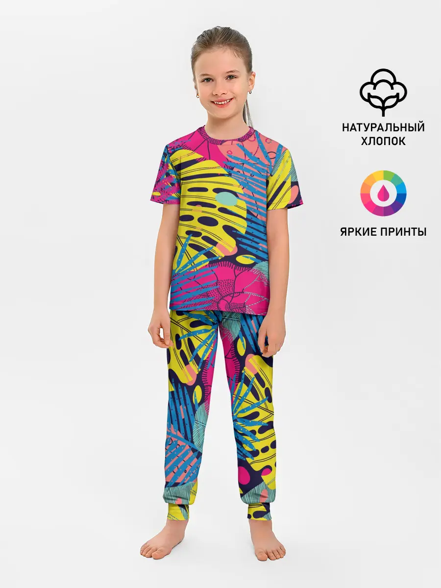 Детская пижама с брюками / Тропики fashion