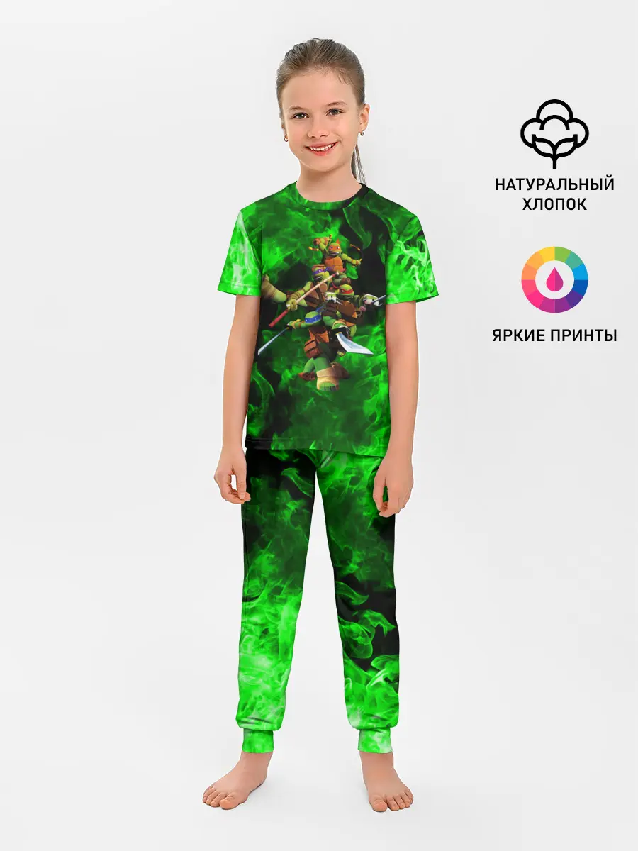 Детская пижама с брюками / ЧЕРЕПАШКИ - НИНДЗЯ