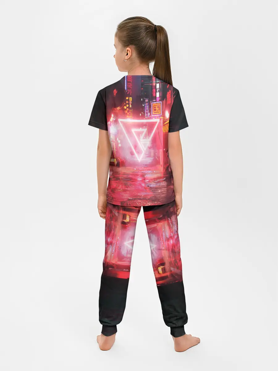 Детская пижама с брюками / КИБЕР НЕОН
