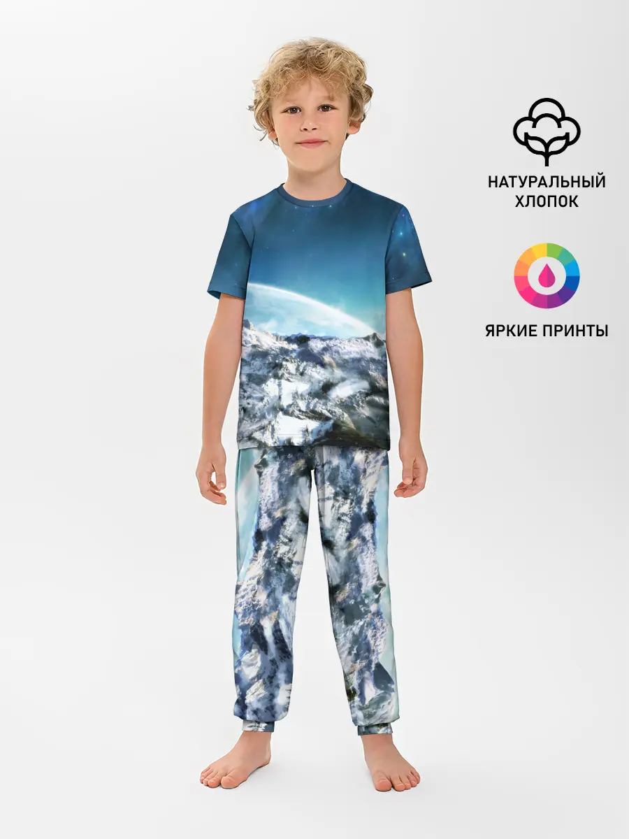 Детская пижама с брюками / Космос