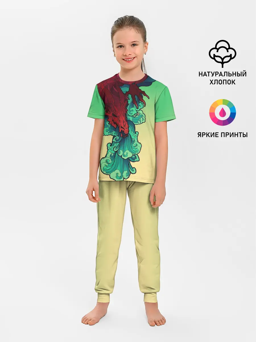 Детская пижама с брюками / Дракон