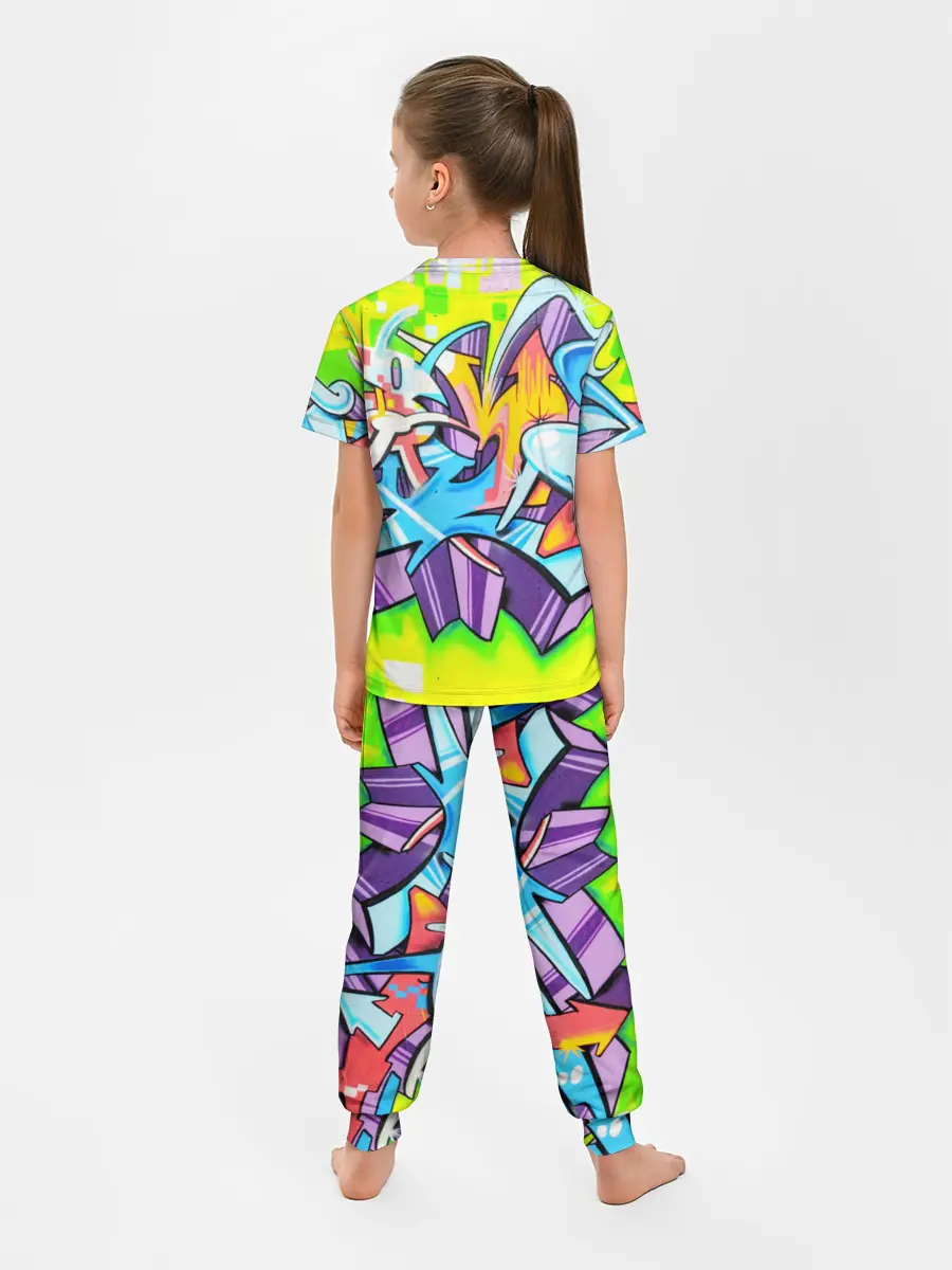 Детская пижама с брюками / Неоновая кислота