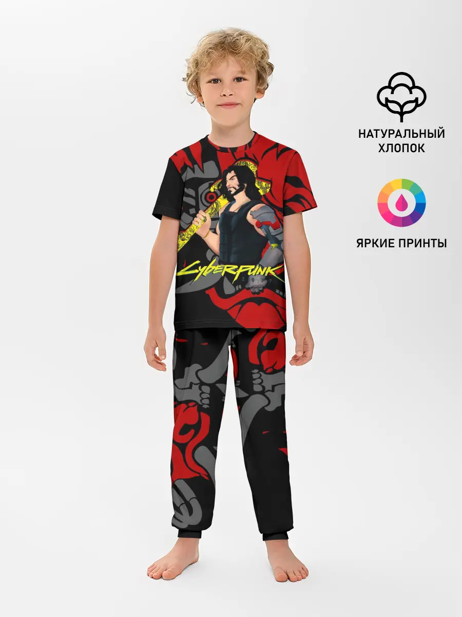 Детская пижама с брюками / CyberPunk 2077 | SAMURAI KEANU