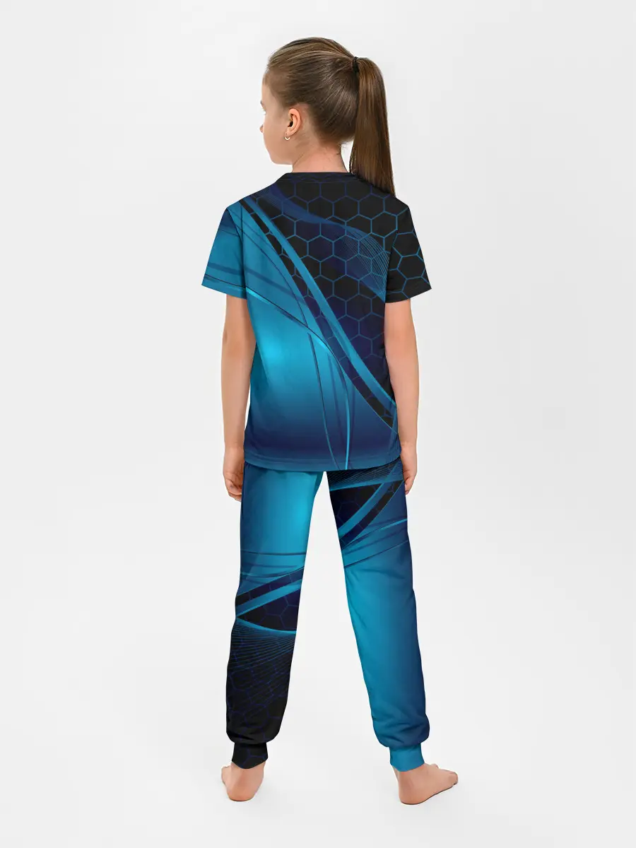 Детская пижама с брюками / ABSTRACT BLUE