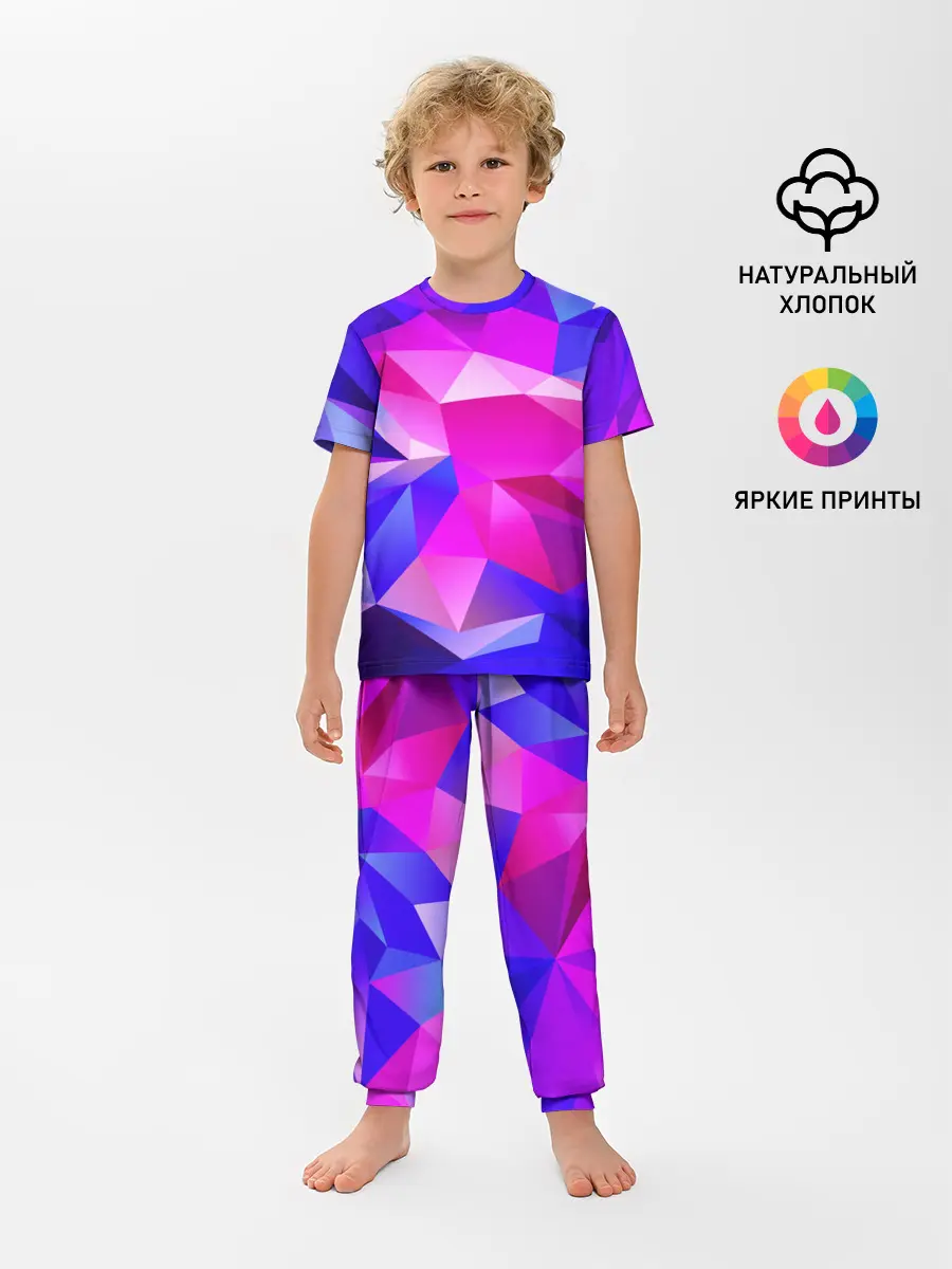 Детская пижама с брюками / NEON POLYGON