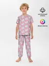 Детская пижама с брюками / Белая кошка