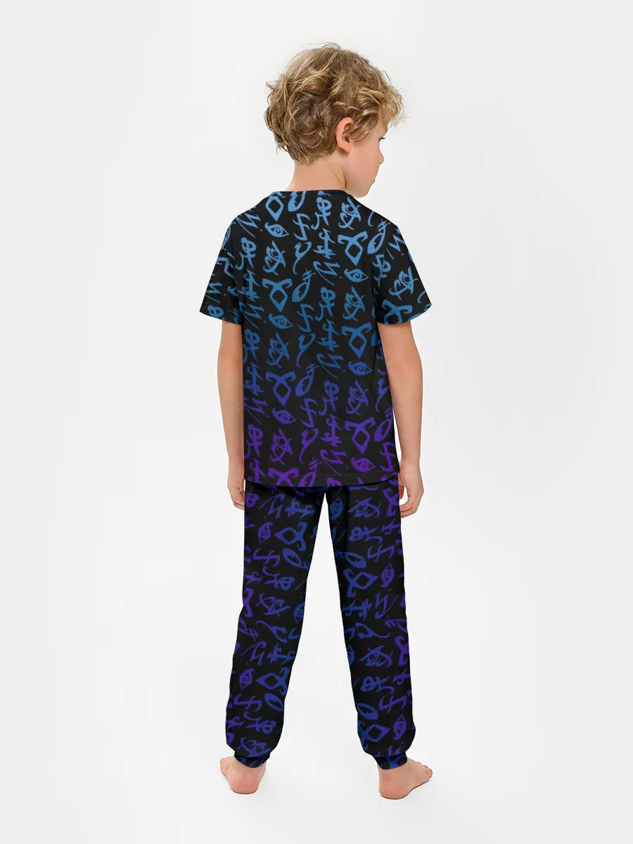 Детская пижама с брюками / Blue runes